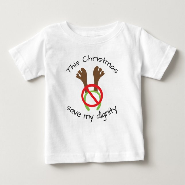 Funny jul Antler Protest T Shirt (Framsida)