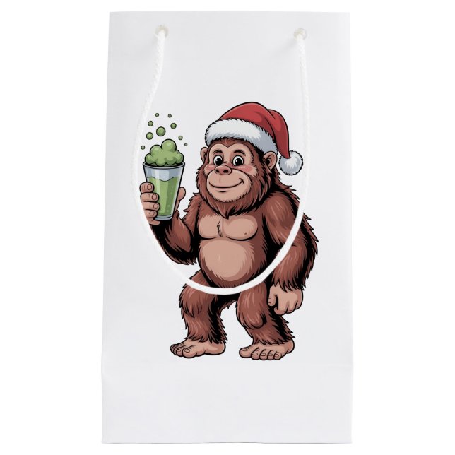 Funny jul Bigfoot Holding Matcha (Framsidan)