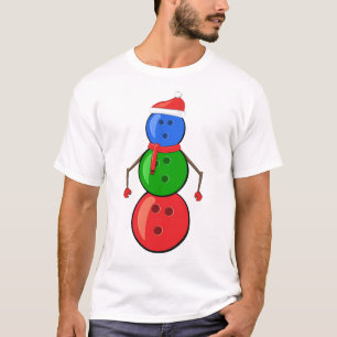 Funny jul Bowling Balls Snögubbe T Shirt