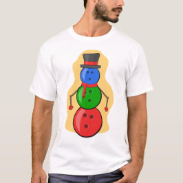 Funny jul Bowling Snögubbe T Shirt