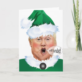 Funny jul Donald Trump Elf Helgkort
