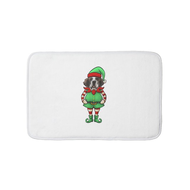 Funny jul Elf St Bernard Hund Saint Bernard Badrumsmatta (Framsidan)