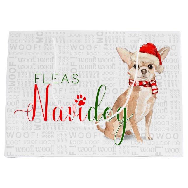 Funny jul Fleas Navidog Chihuahua (Framsidan)