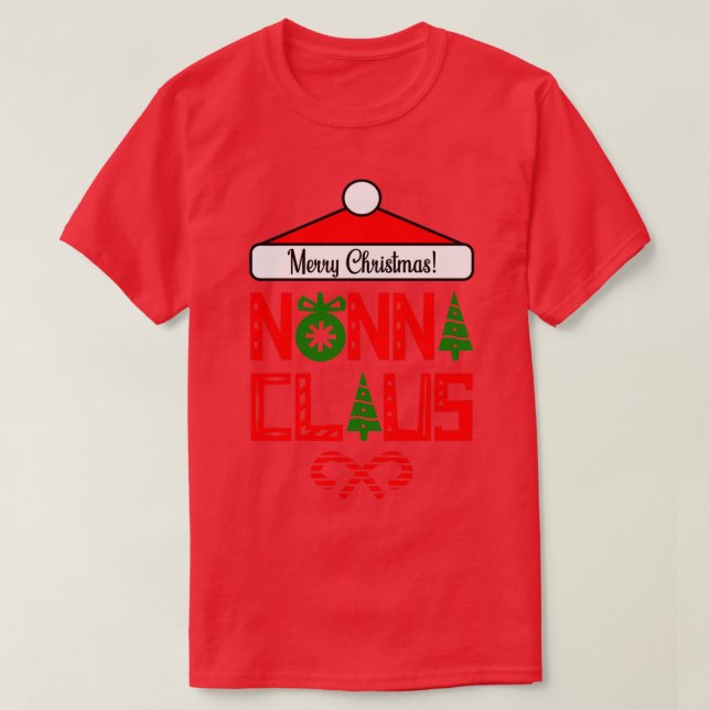 Funny jul Gift Nonna Claus T Shirt (Design framsida)