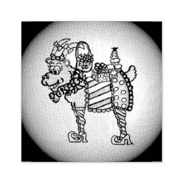 Funny jul Goat Frimärke Stämpel