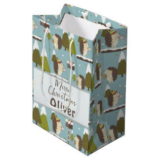 Funny jul Hedgehogs Kids Namn