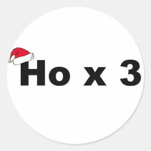 Funny jul Ho Ho Ho Ho Runt Klistermärke