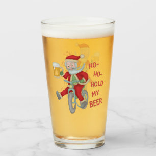 Funny jul Jultomten Ho Ho Beer Humor Glaskopp