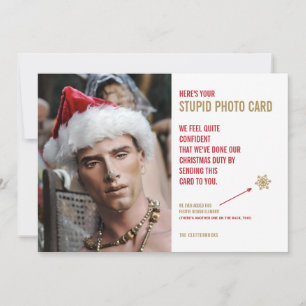 Funny jul Mannequin Stupid Photo Card Julkort