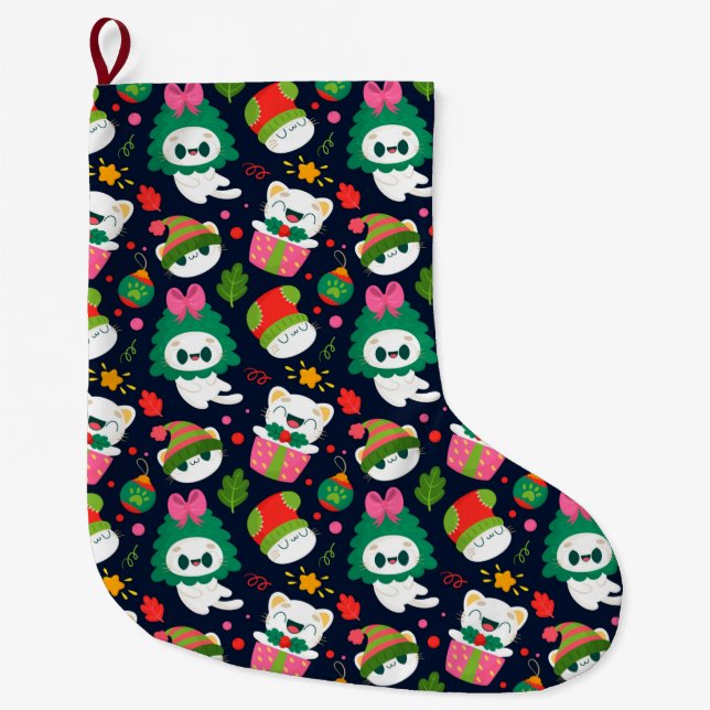 Funny jul Mönster Stor Julstrumpa (Framsidan)