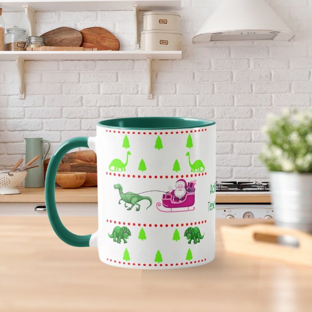 Funny jul Pajama Dinosaur, Julafton Party Mugg (Skapare uppladdad)