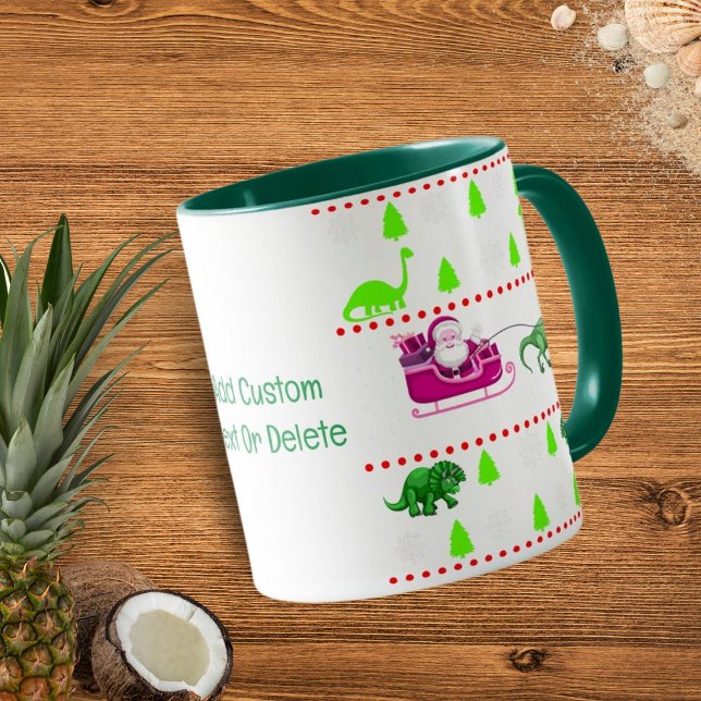 Funny jul Pajama Dinosaur, Julafton Party Mugg (Skapare uppladdad)