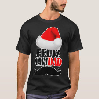 Funny jul Pappa Mustache Feliz T Shirt