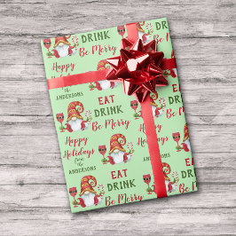 Funny jul Party Gnome Presentpapper