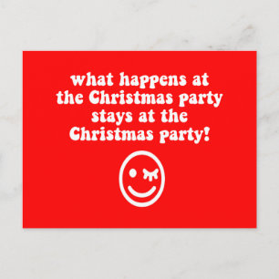 Funny jul party helg vykort