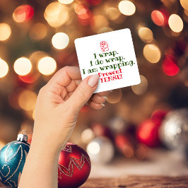 Funny jul Pun | Helgdag Grammar Humor Fyrkantigt Klistermärke
