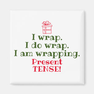 Funny jul Pun Helgdag Grammar Humor Magnet