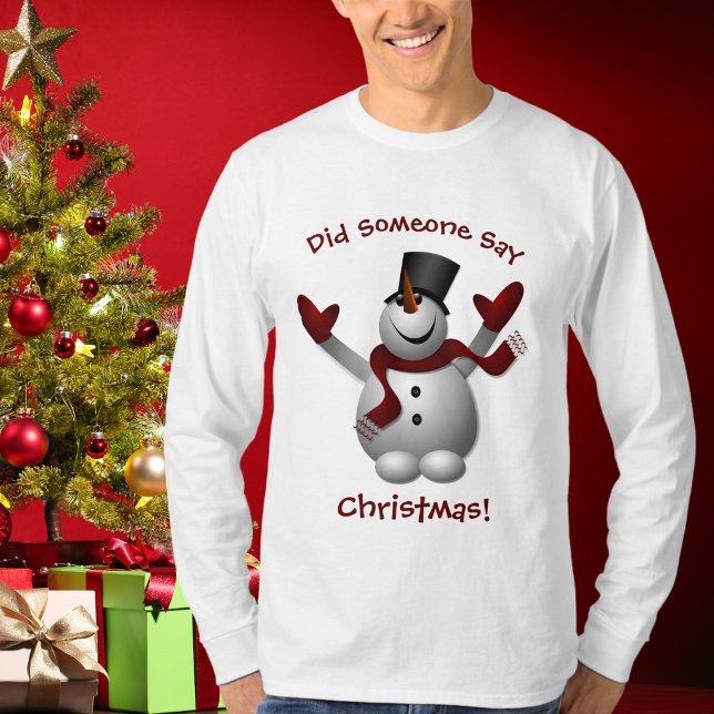 Funny jul Snögubbe T-Shirt (Funny Christmas Snowman T-Shirt)