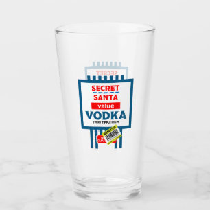 Funny jul Vodka-etikett Glaskopp