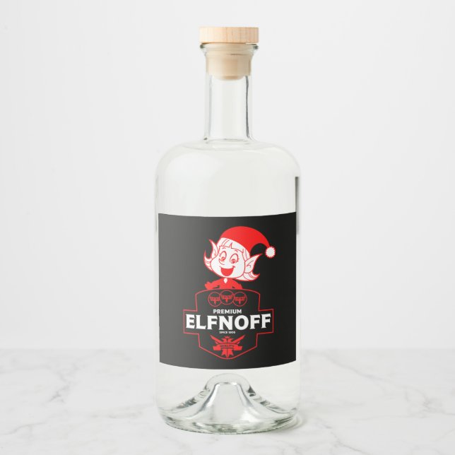 Funny jul Vodka Spritflaskor Etikett (Framsida)
