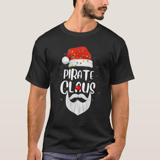 Funny Julafton Family Matching Pirat Claus Santa C T Shirt (Framsida)