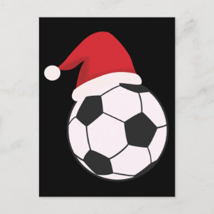 Funny Julafton-fotbollsbussen Santa Hat, Älskare Vykort