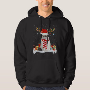 Funny Julafton Lighting Reindeer Santa Hat Ragdoll Hoodie