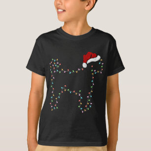 Funny Julafton Lighting Santa Hat Labradoodle Hund T Shirt