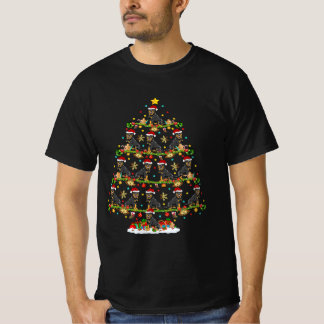 Funny Julafton Lighting Santa Rottweiler jul T Shirt