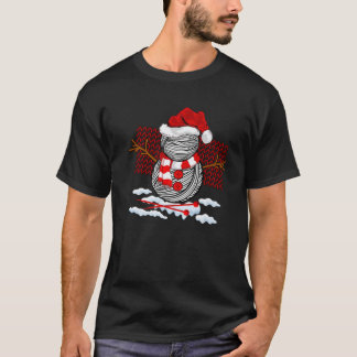 Funny Julafton Lighting Santa Snögubbe Knitting Ch T Shirt