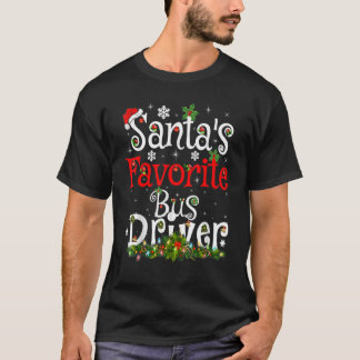 Funny Julafton Lighting Santa's Favorite Buss Driv T Shirt
