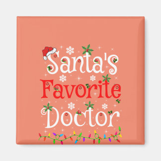 Funny Julafton Lighting Santa's Favorite Doktor Ju Magnet