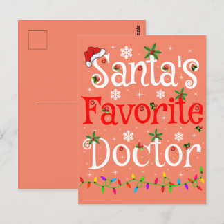 Funny Julafton Lighting Santa's Favorite Doktor Ju Vykort