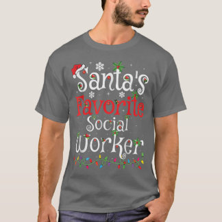 Funny Julafton Lighting Santa's Favorite Social Wo T Shirt