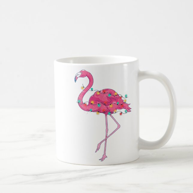 Funny Julafton Ljus Nk Flamingo Trocal Jul in Kaffemugg (Höger)
