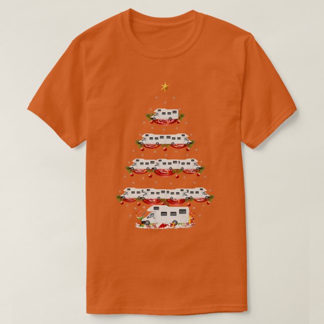Funny Julafton Matching Santa Camper Van jul Tre T Shirt (Design framsida)
