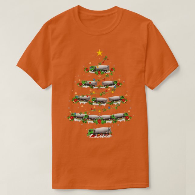 Funny Julafton Matching Santa Cement Mier Lastbil  T Shirt (Design framsida)