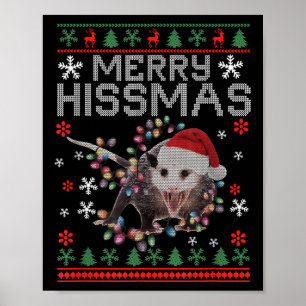 Funny Julafton Merry Hissmas Ssum Älskare Ossum Ch Poster