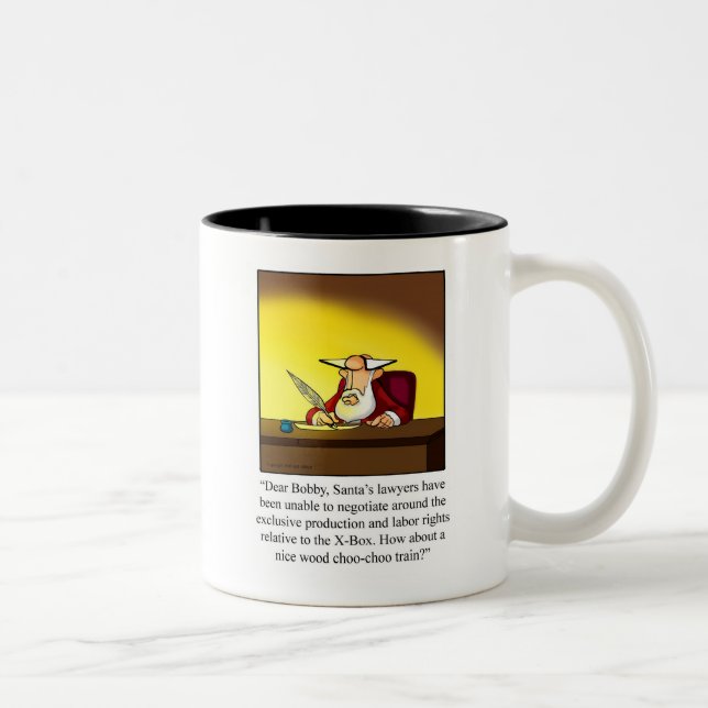 Funny Julafton Mugg Santa's Lawyers (Höger)