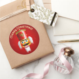 Funny Julafton Nutcracker Runt Klistermärke