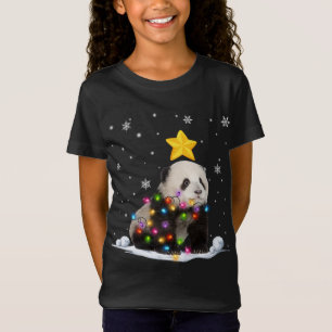 Funny Julafton Panda Bear Animals Älskare Julgran T Shirt