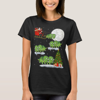 Funny Julafton Träd Santa Riding Triceratops Dinos T Shirt