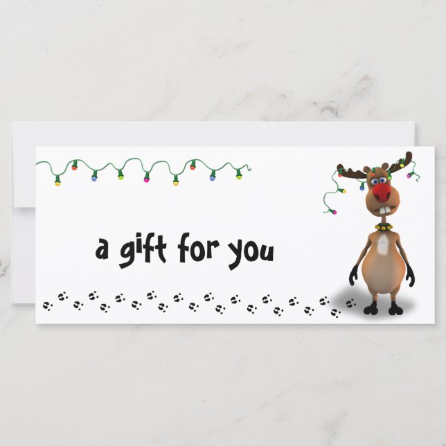 Funny julcertifikat Red Nose Reindeer Gift Certifi (Framsida)