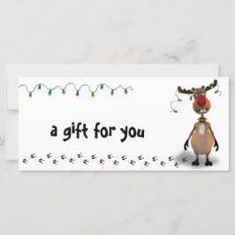 Funny julcertifikat Red Nose Reindeer Gift Certifi
