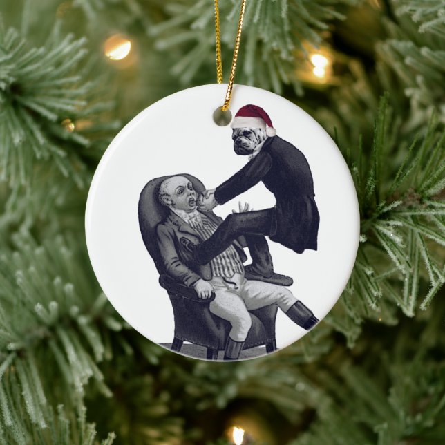 Funny juldentist julgransprydnad keramik (Träd)