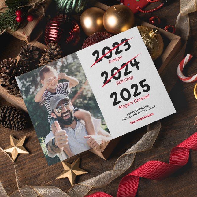 Funny julfoto julkort (Skapare uppladdad)