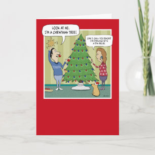 Funny Julgran Dim Bulb Helgkort