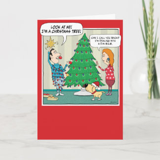 Funny Julgran Dim Bulb Helgkort