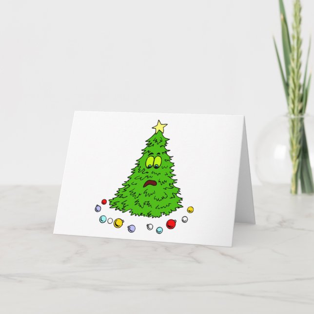 Funny Julgran Julafton Helgdag Humous Helgkort (Framsida)