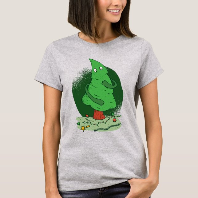 Funny Julgran T-Shirt (Framsida)